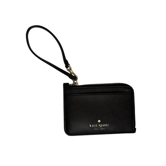kate spade Handbags - Kate Spade Black Leather Wristlet Card Holder Wallet